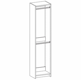 Harbor White K2-HT308420: Hanging Floor Tower Frame With Two Rods: RTA Kitchen Cabinet