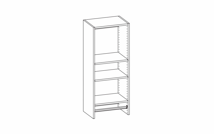 Harbor White SH184814: Hanging & Shelving Frame With Rod & Adjustable Shelves: RTA Kitchen Cabinet