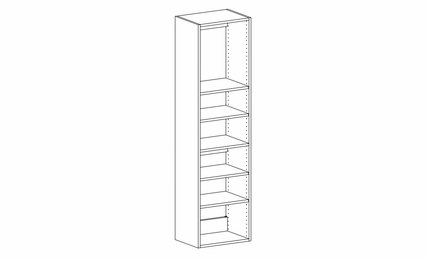 Harbor White SH187214: Shelving Frame With Adjustable Shelves: RTA Kitchen Cabinet