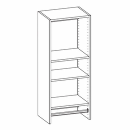 Harbor White SH364814: Hanging & Shelving Frame With Rod & Adjustable Shelves: RTA Kitchen Cabinet