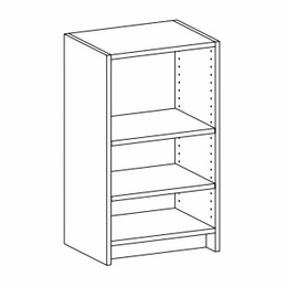Harbor White SSUB183420: Short Shelving Unit Floor Frame With Adjustable Shelves: RTA Kitchen Cabinet