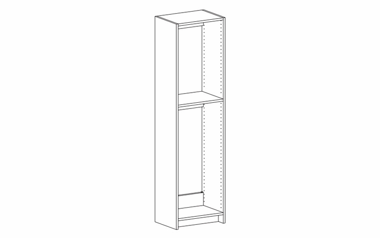 Harbor White ST187220: Shelving Floor Tower Frame: RTA Kitchen Cabinet