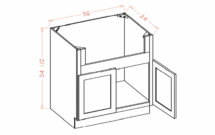 Haven Sage FSB36: Farm Sink Base Cabinet: RTA Kitchen Cabinets
