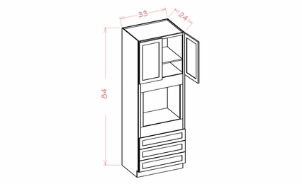 Haven Sage O338424: Oven Cabinet: RTA Kitchen Cabinets