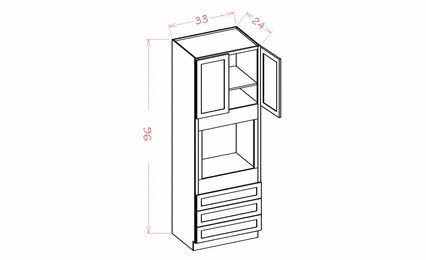 Haven Sage O339624: Oven Cabinet: RTA Kitchen Cabinets