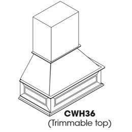 Homestead Oak Shaker CWH36: Range Hood: RTA Kitchen Cabinet