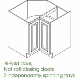Homestead Oak Shaker LS3309: Lazy Susan Cabinet: RTA Kitchen Cabinet