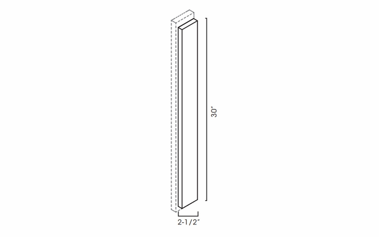 Homestead Oak Shaker OLF330: Overlay Filler: RTA Kitchen Cabinet