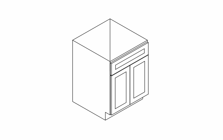 Homestead Oak Shaker S2421B: Bathroom Vanity: RTA Kitchen Cabinet