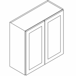 Homestead Oak Shaker W3030B: Double Door Wall Cabinet: RTA Kitchen Cabinet