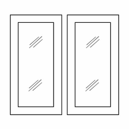 Homestead Oak Shaker W3630BGD: Glass Door Set - No Mullion: RTA Kitchen Cabinet