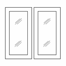 Homestead Oak Shaker W3636BGD: Glass Door Set - No Mullion: RTA Kitchen Cabinet