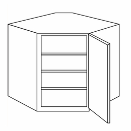 Homestead Oak Shaker WDC2436: Wall Diagonal Corner Cabinet: RTA Kitchen Cabinet