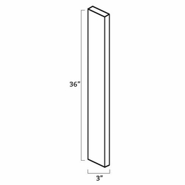 Homestead Oak Shaker WF336: Wall Filler: RTA Kitchen Cabinet