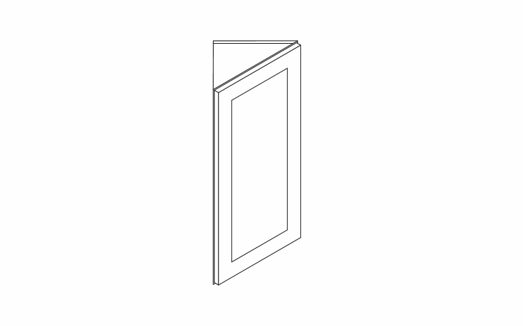 Ice White Shaker AW36: Angled Wall Corner Cabinet: RTA Kitchen Cabinet