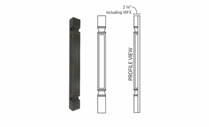 Ice White Shaker POLE75-T384: Tall Decorative Half Leg: RTA Kitchen Cabinet
