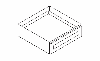 Ice White Shaker SVDU3021: Desk Drawer: RTA Kitchen Cabinet