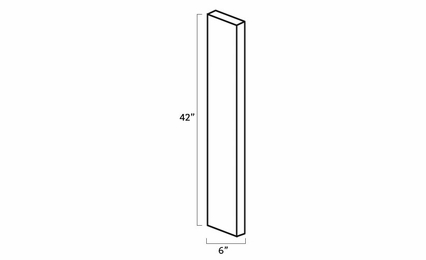 Ice White Shaker WF642: Wall Filler: RTA Kitchen Cabinet