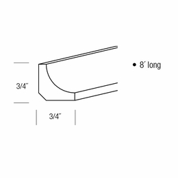 ICM8: Inside Corner Molding: Yarmouth Slab RTA Kitchen Cabinet