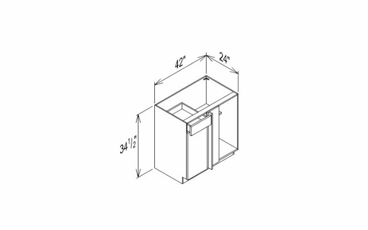 Innovation Imperial Blue BBC42: Base Blind Cabinet: RTA Kitchen Cabinet