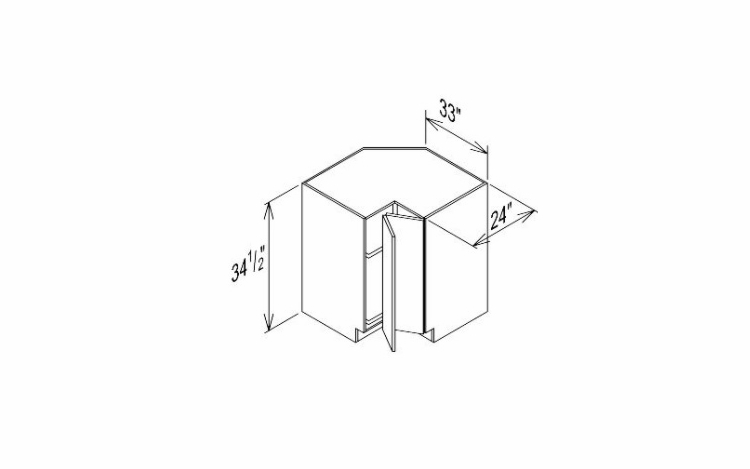 Innovation Imperial Blue BLS33: Lazy Susan Cabinet: RTA Kitchen Cabinet