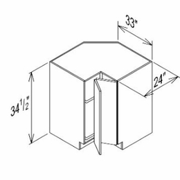 Innovation Imperial Blue BLS33: Lazy Susan Cabinet: RTA Kitchen Cabinet