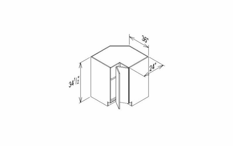 Innovation Imperial Blue BLS36: Lazy Susan Cabinet: RTA Kitchen Cabinet