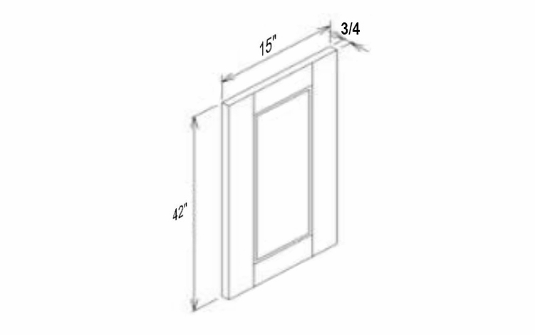 Innovation Imperial Blue D1542: Face Door: RTA Kitchen Cabinet
