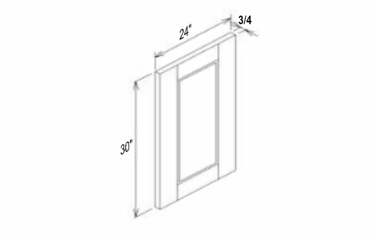 Innovation Imperial Blue D2430: Face Door: RTA Kitchen Cabinet
