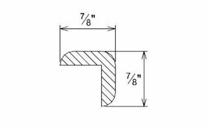Innovation Imperial Blue OCM8: Outside Corner Molding: RTA Kitchen Cabinet