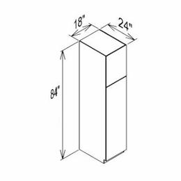 Innovation Imperial Blue PC1884: Pantry Cabinet: RTA Kitchen Cabinet