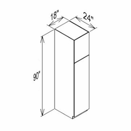 Innovation Imperial Blue PC1890: Pantry Cabinet: RTA Kitchen Cabinet