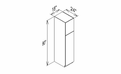 Innovation Imperial Blue PC1890: Pantry Cabinet: RTA Kitchen Cabinet