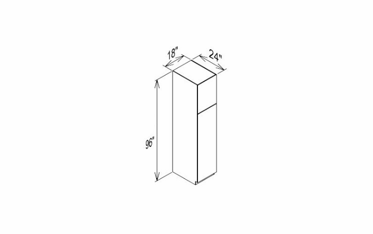 Innovation Imperial Blue PC1896: Pantry Cabinet: RTA Kitchen Cabinet