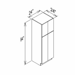 Innovation Imperial Blue PC2484: Pantry Cabinet: RTA Kitchen Cabinet