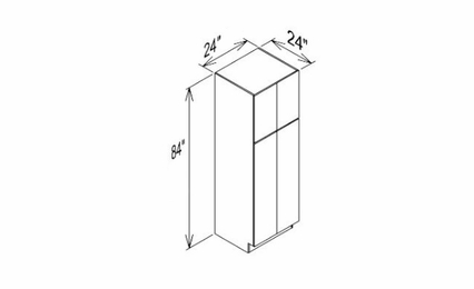 Innovation Imperial Blue PC2484: Pantry Cabinet: RTA Kitchen Cabinet