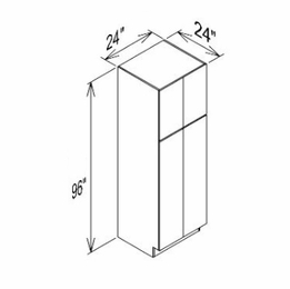 Innovation Imperial Blue PC2496: Pantry Cabinet: RTA Kitchen Cabinet