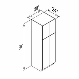 Innovation Imperial Blue PC3090: Pantry Cabinet: RTA Kitchen Cabinet