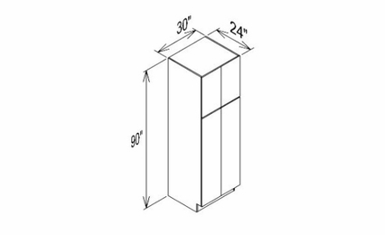 Innovation Imperial Blue PC3090: Pantry Cabinet: RTA Kitchen Cabinet