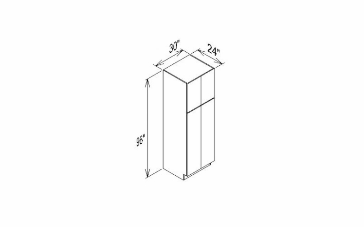 Innovation Imperial Blue PC3096: Pantry Cabinet: RTA Kitchen Cabinet