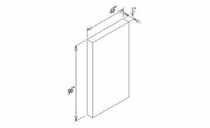 Innovation Imperial Blue PNL4896: Finished Panel: RTA Kitchen Cabinet