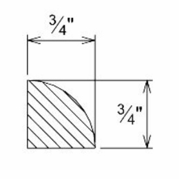 Innovation Imperial Blue QR8: Quarter Round Molding: RTA Kitchen Cabinet