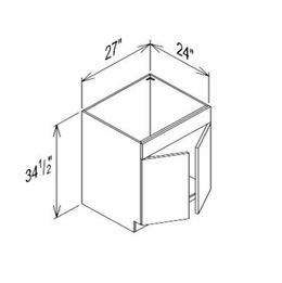 Innovation Imperial Blue SB27: Sink Base Cabinet: RTA Kitchen Cabinet