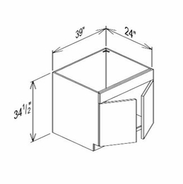 Innovation Imperial Blue SB39: Sink Base Cabinet: RTA Kitchen Cabinet