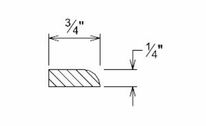 Innovation Imperial Blue SM8: Small Molding: RTA Kitchen Cabinet