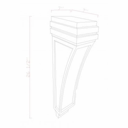 Innovation Imperial Blue SQCOR3: Corbel Square - Medium: RTA Kitchen Cabinet
