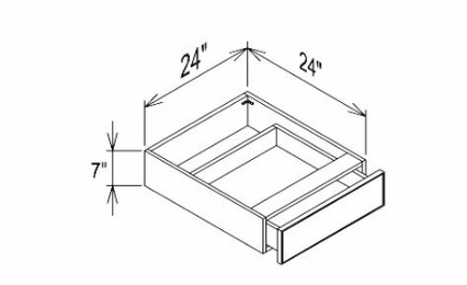 Innovation Imperial Blue VKD24: Vanity Knee Drawer: RTA Kitchen Cabinet