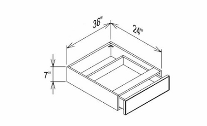 Innovation Imperial Blue VKD36: Vanity Knee Drawer: RTA Kitchen Cabinet