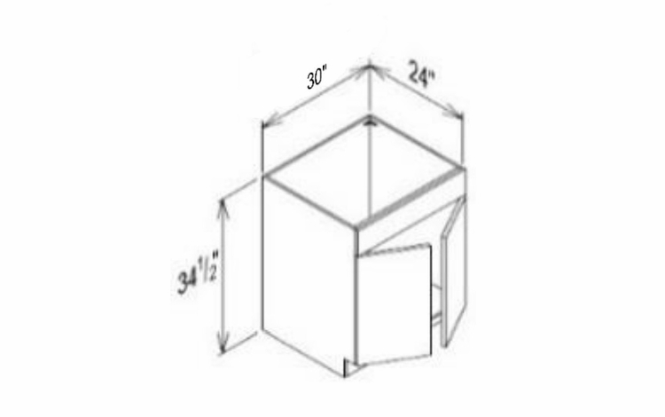 Innovation Imperial Blue VSB30: Vanity Sink Base Cabinet: RTA Kitchen Cabinet