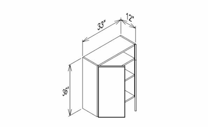 Innovation Imperial Blue W3336: 2 Door Wall Cabinet: RTA Kitchen Cabinet